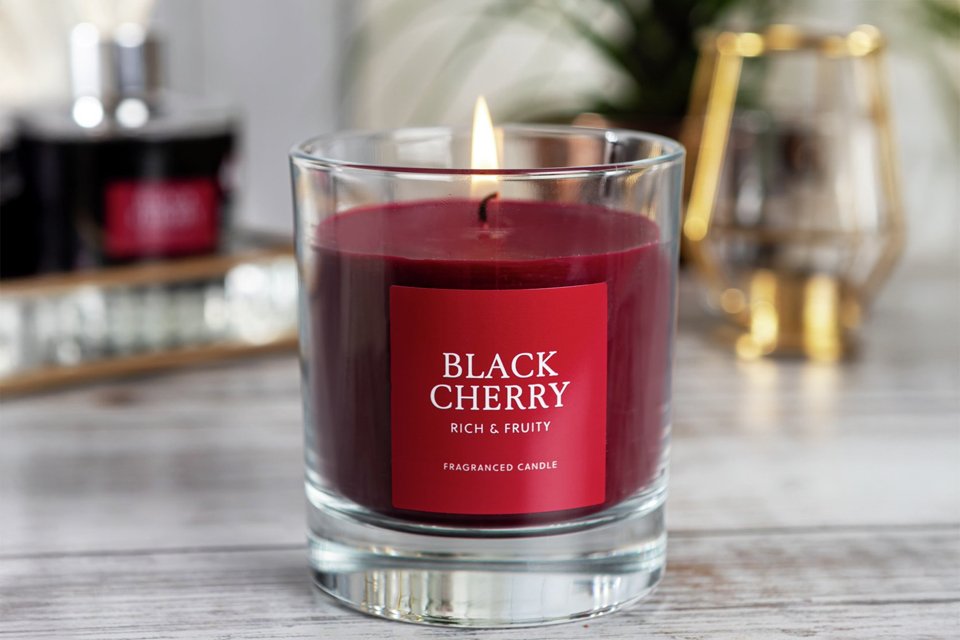 Wax Lyrical Medium Candle - Black Cherry.
